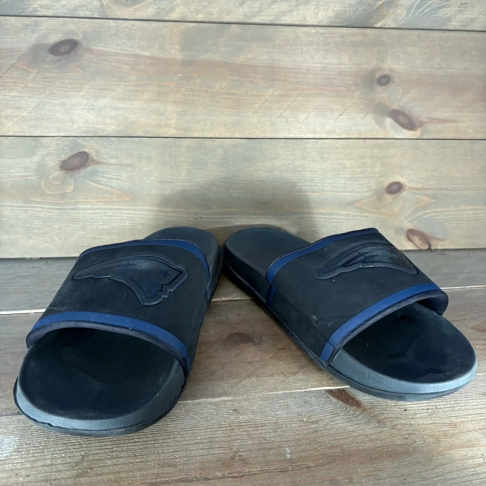 nike offcourt mens size 13 shoes black NFL patriots comfort slide sandals